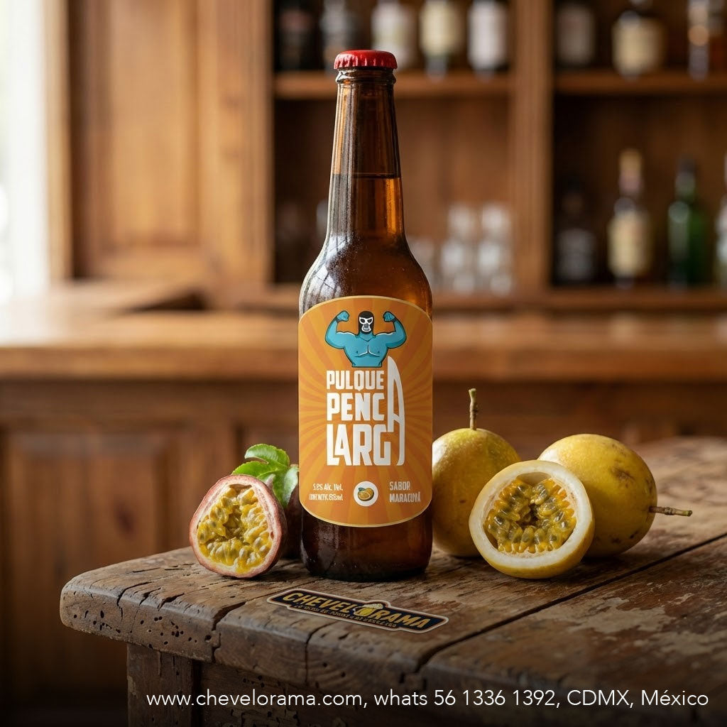 PULQUE PENCA LARGA SABOR MARACUYA 355ML