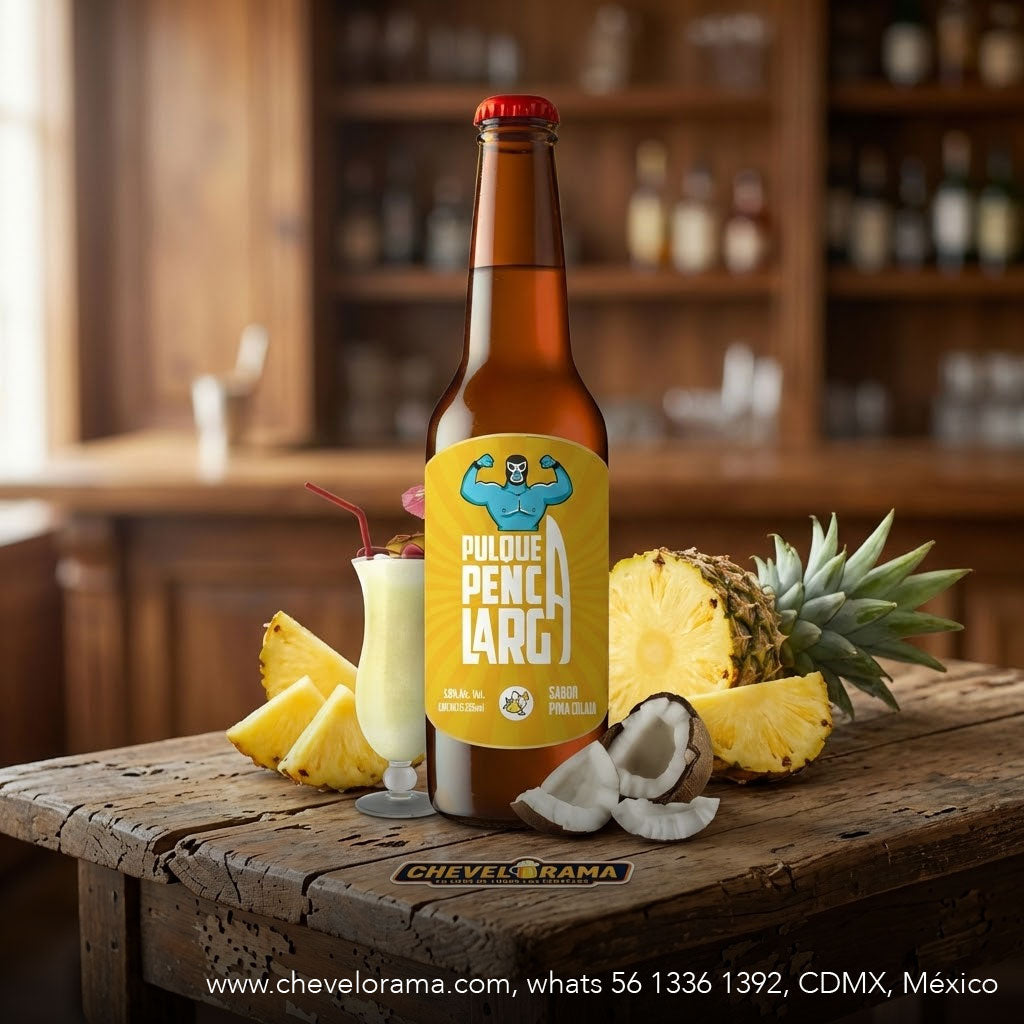 PULQUE PENCA LARGA SABOR PIÑA COLADA 355ML